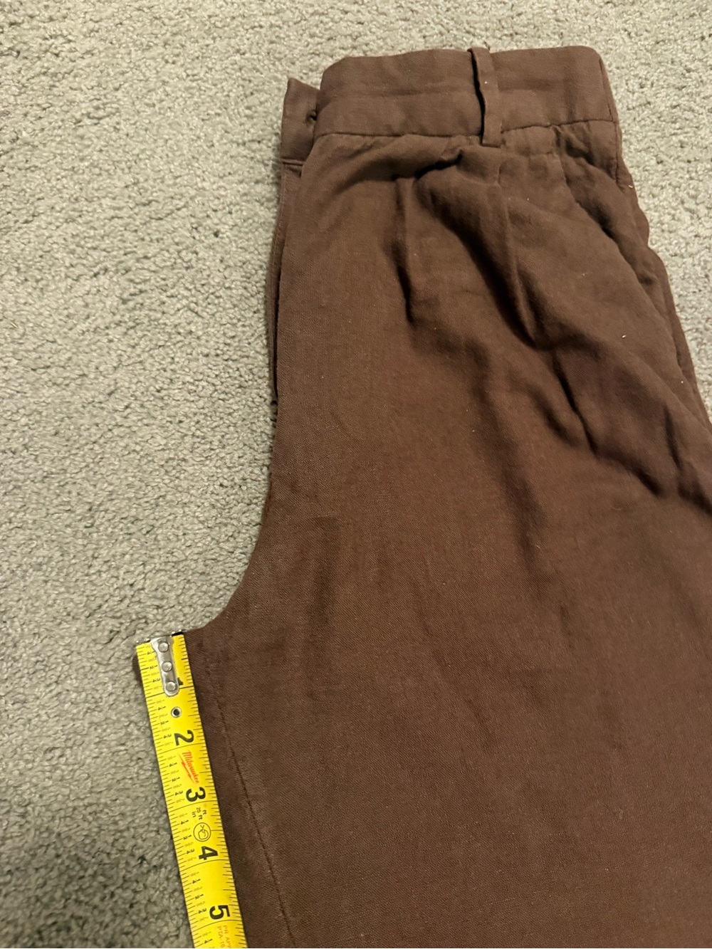 A&F Sloane Linen-Blend tailored Wide Leg Pant 25 Short - Inseam 27” - Picture 7 of 8